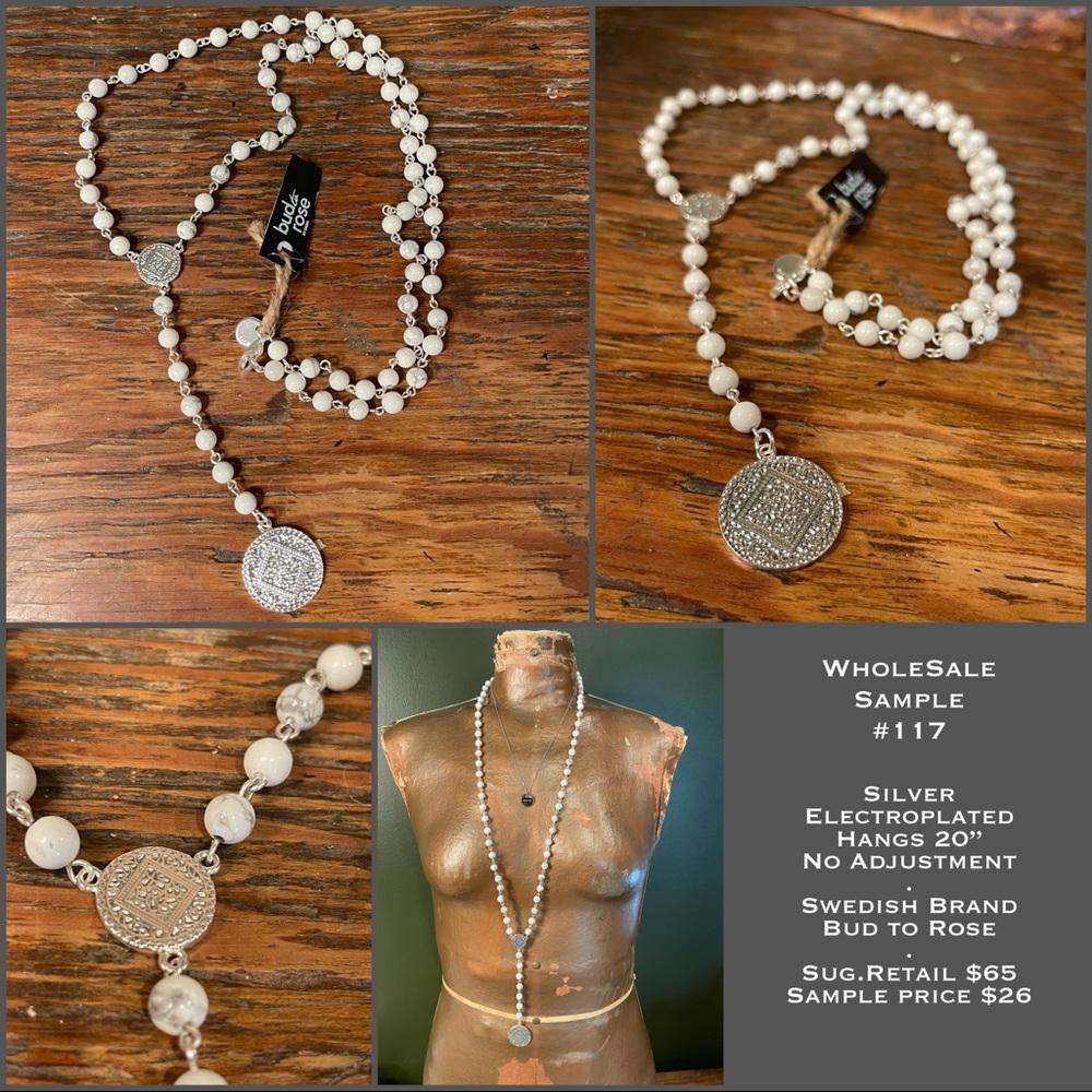 Silver Filigree, Semi Precious Larriat Necklace